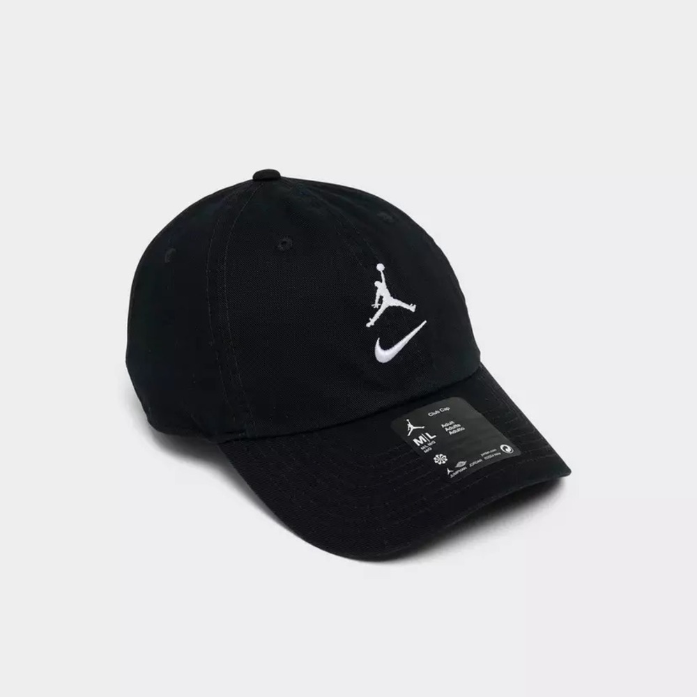 Nike Black Cap with White Jumpman and Swoosh Logos